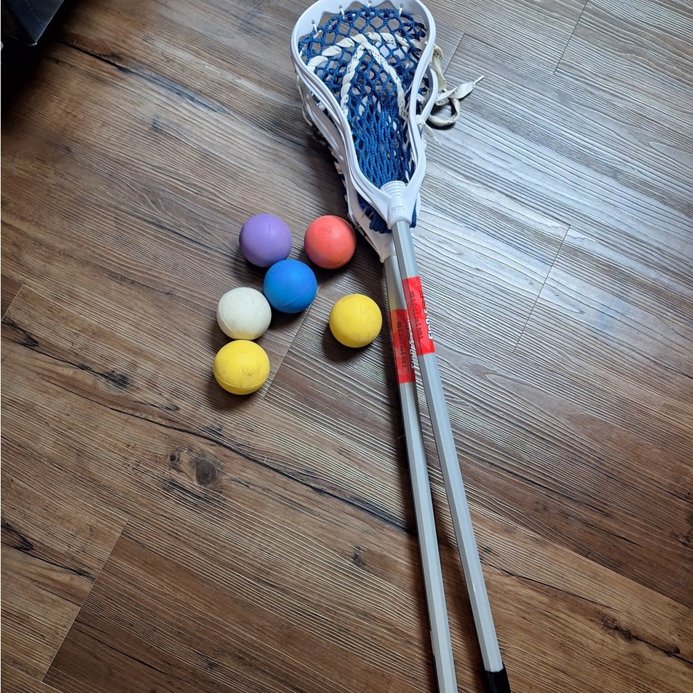 Lacrosse Stick Set with Multi-Color Balls